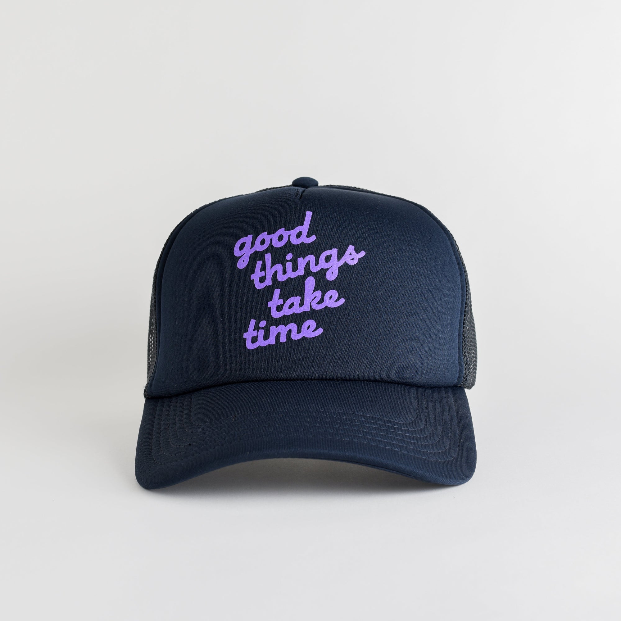 Good Things Recycled Trucker Hat - navy