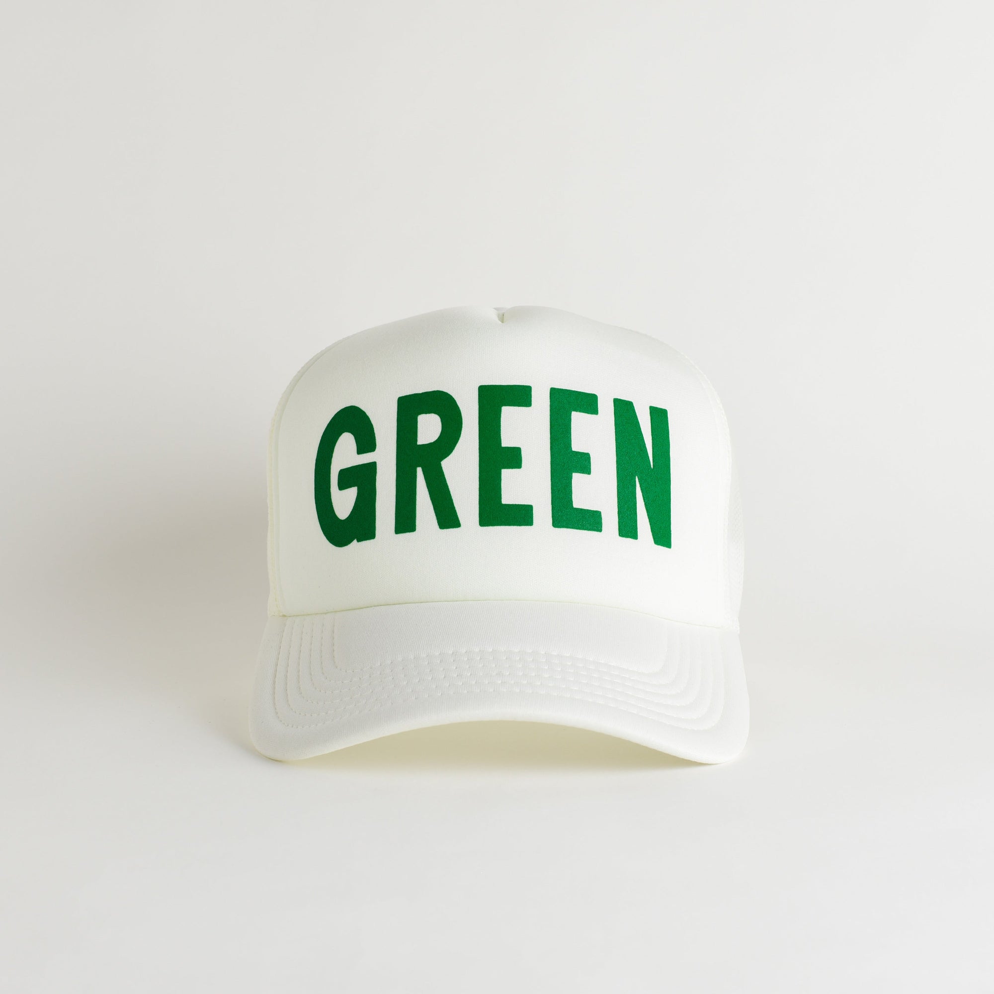 St. Patrick's Day Green Recycled Trucker Hat - snow