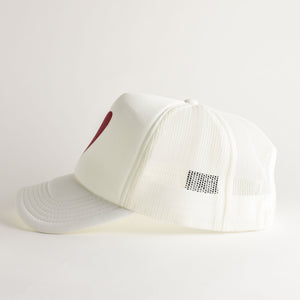 Heart Recycled Trucker Hat - snow