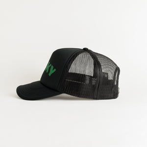 St. Patrick's Day Lucky Recycled Trucker Hat - black