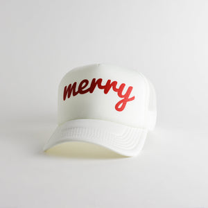 Merry Recycled Trucker Hat - snow