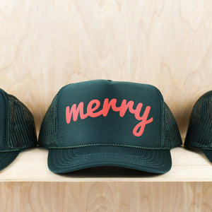 Merry Trucker Hat - green
