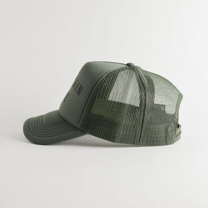 Mountain Time Recycled Trucker Hat - cypress