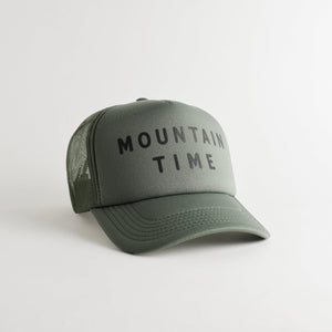 Mountain Time Recycled Trucker Hat - cypress