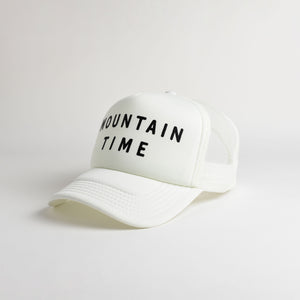 Mountain Time Recycled Trucker Hat - snow