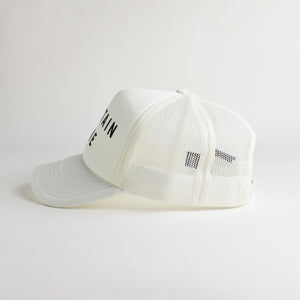 Mountain Time Recycled Trucker Hat - snow