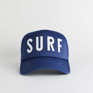Surf Recycled Trucker Hat - cobalt