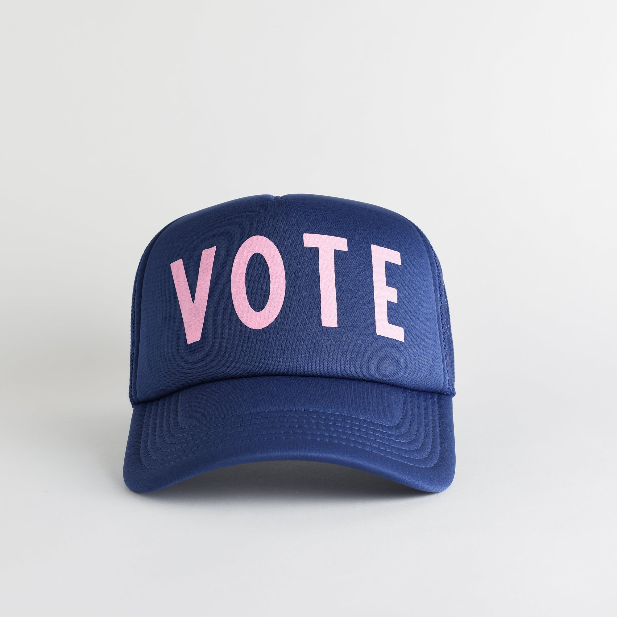 Vote Recycled Trucker Hat - cobalt